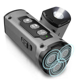 DS NA Gray Multifunctional Ultrasonic Dog Repeller & Flashlight - Long-Range SOS