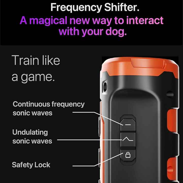 DS NA Gray Multifunctional Ultrasonic Dog Repeller & Flashlight - Long-Range SOS