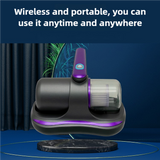 DS NA Blue Handheld Dust Mite Vacuum Cleaner - Cordless, High Suction Power, USB