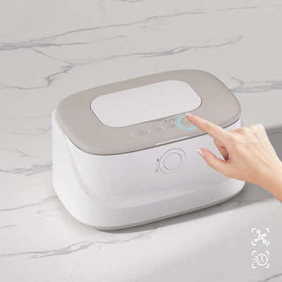 DS NA Grey USB-Powered Baby Wet Wipes Warmer - Portable and Adjustable Heating