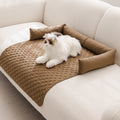 DS NA 90×90CM Brown Waterproof & Scratch-Resistant Pet Sofa Protector Mat