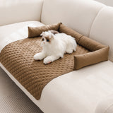 DS NA 90×90CM Brown Waterproof & Scratch-Resistant Pet Sofa Protector Mat
