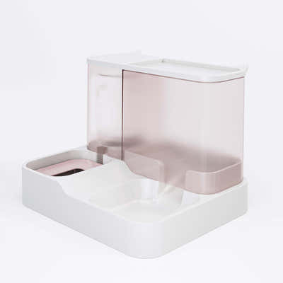 DS NA Pink Pet Feeder 3L Automatic Cat Feeder and Water Dispenser - Hassle-Free