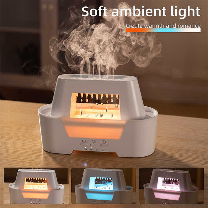 DS NA White 300ml Ultrasonic Aroma Diffuser with Cracked Light Design