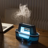 DS NA Black 300ml Ultrasonic Aroma Diffuser with Cracked Light Design - Cool