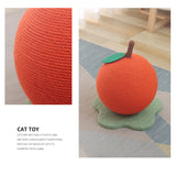 DS NA Adorable Orange-Shaped Cat Scratcher - Durable Sisal & Soft Base