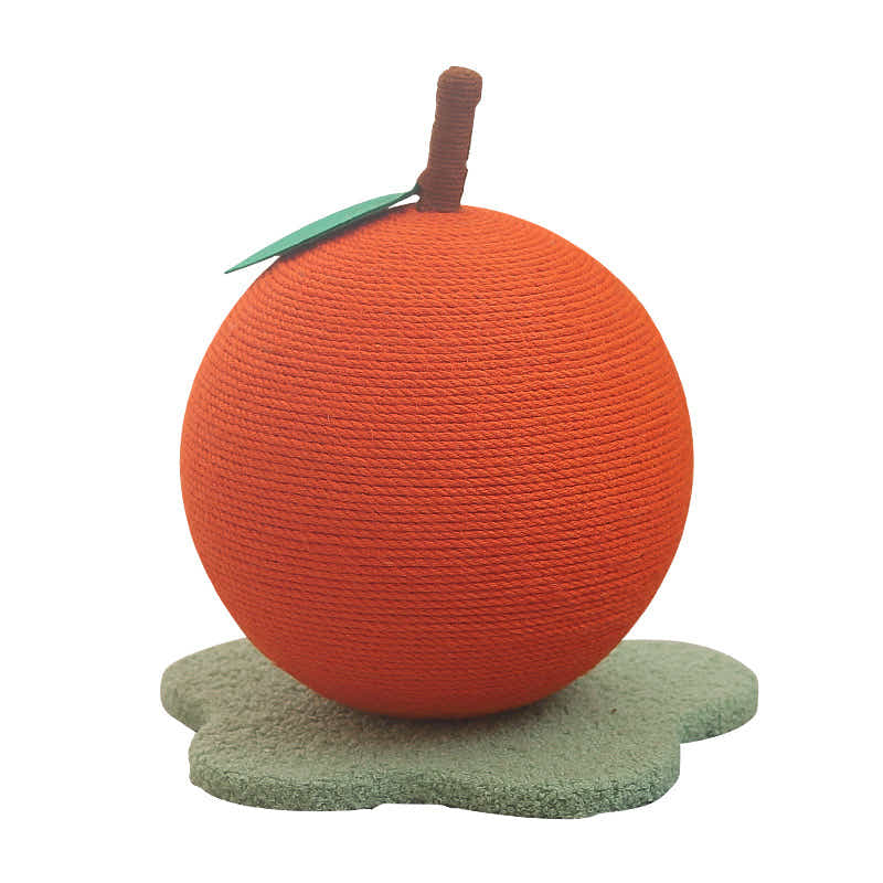 DS NA Adorable Orange-Shaped Cat Scratcher - Durable Sisal & Soft Base