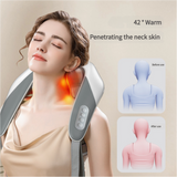 DS NA Grey Portable Shiatsu Neck and Shoulder Massager with Heat | Rechargeable