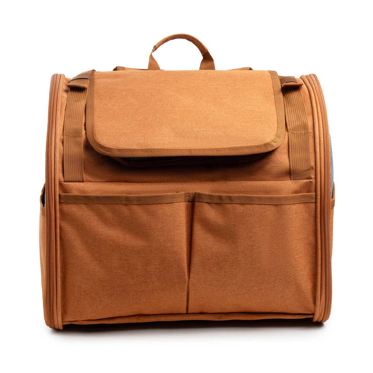 DS NA Brown Pet Carrier Backpack - Comfortable and Stylish for Cats & Small Dog