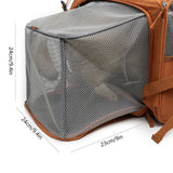 DS NA Brown Pet Carrier Backpack - Comfortable and Stylish for Cats & Small Dog
