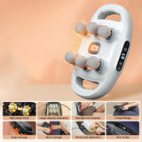 DS NA White Advanced 6-Head Percussion Massager with Heat - Rechargeable Deep