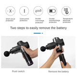 DS NA Black Deep Tissue Percussion Massage Gun - 30 Speeds, 6 Heads, Type-C
