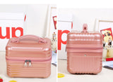 DS NA Pink Durable Hard Shell Makeup Travel Case - Large Capacity Portable