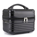 DS NA Black Durable Hard Shell Makeup Travel Case - Large Capacity Portable