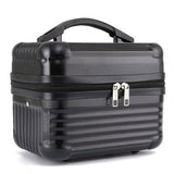 DS NA Black Durable Hard Shell Makeup Travel Case - Large Capacity Portable