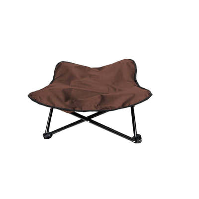 DS NA Brown Elevated Comfort Pet Bed - Portable & Foldable Dog Cat Cot - Durable