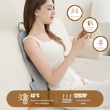 DS NA Grey Slim Wireless Shiatsu Back Massager Cushion - Rechargeable Heated