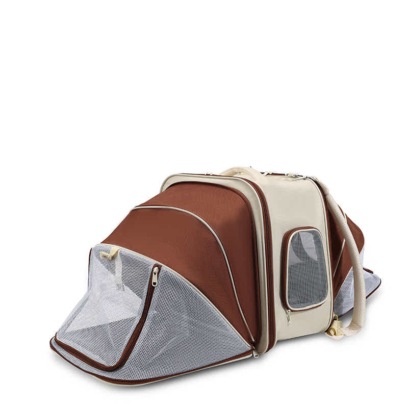 DS NA Expandable Pet Carrier Backpack for Cats & Small Dogs - Breathable Mesh