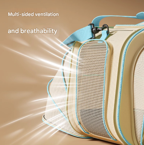 DS NA Stylish Portable Pet Backpack – Spacious Pet Carrier with Anti-Stress