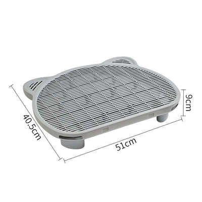 DS NA Grey Elevated Cat Litter Trapping Mat – Dual-Layer Scatter Control Tray