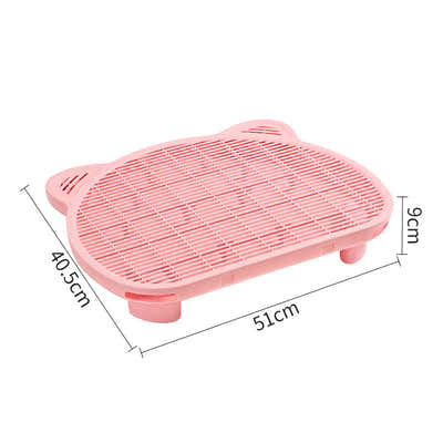 DS NA Pink Elevated Cat Litter Trapping Mat – Dual-Layer Scatter Control Tray