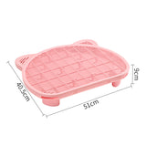 DS NA Pink Elevated Cat Litter Trapping Mat – Dual-Layer Scatter Control Tray
