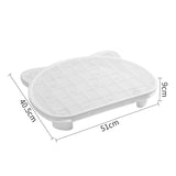 DS NA White Elevated Cat Litter Trapping Mat – Dual-Layer Scatter Control Tray