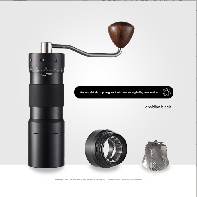 DS NA Black Premium 7-Star Manual Coffee Grinder - Portable Bean Mil(R50pro)