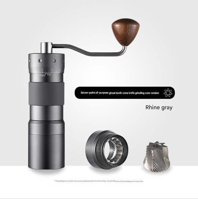 DS NA Grey Premium 7-Star Manual Coffee Grinder - Portable Bean Mil(R50pro)