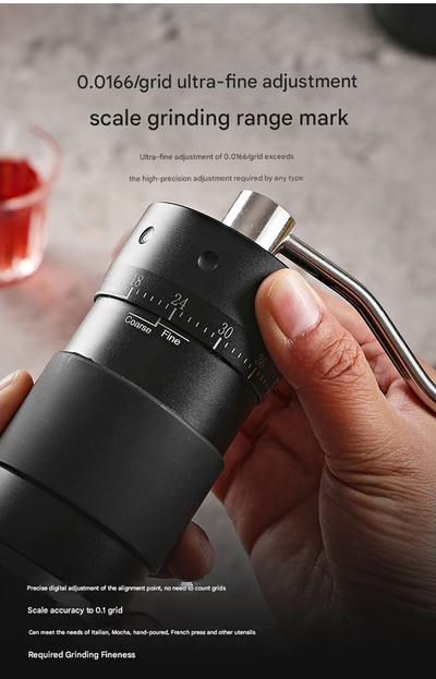 DS NA Grey Premium 7-Star Manual Coffee Grinder - Portable Bean Mil(R50pro)