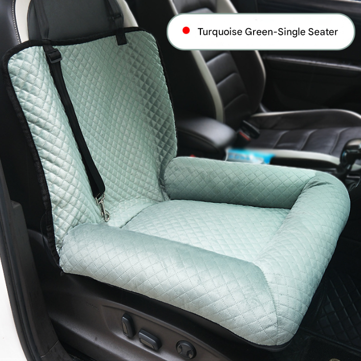 DS NA Dog Car Booster Seat – 2-in-1 Travel Bed (Turquoise)