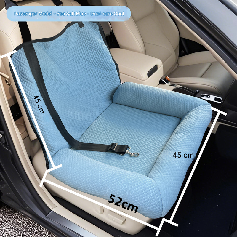 DS NA Dog Car Booster Seat – 2-in-1 Travel Bed (Turquoise)