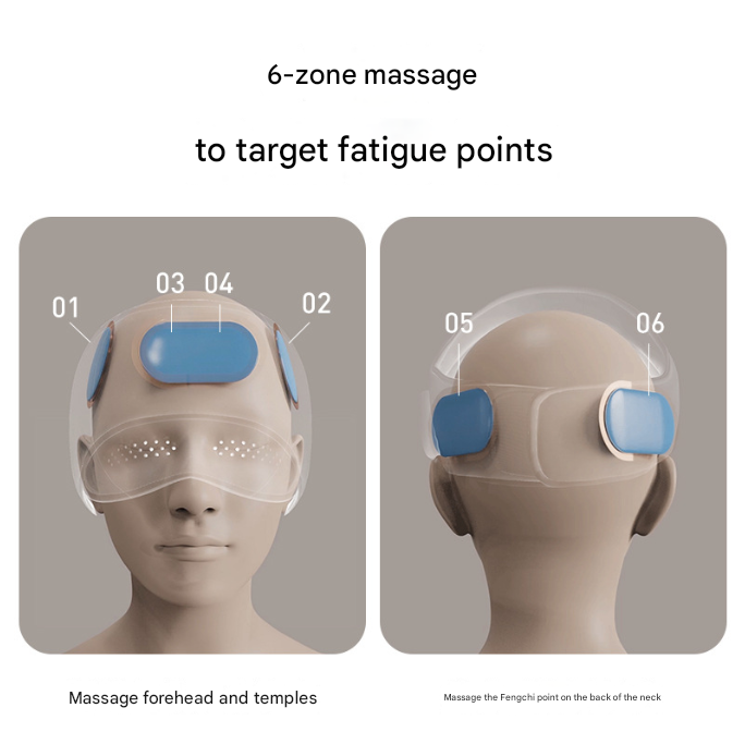 DS NA Capless Version Electric Head Massage Hat with Inflatable Airbags - 6-Zone