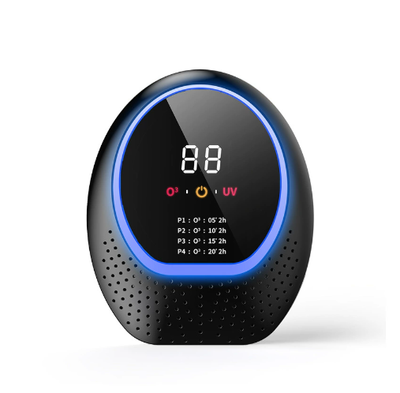 DS NA Black Rechargeable Ozone & UV-C Air Purifier with Remote - Portable