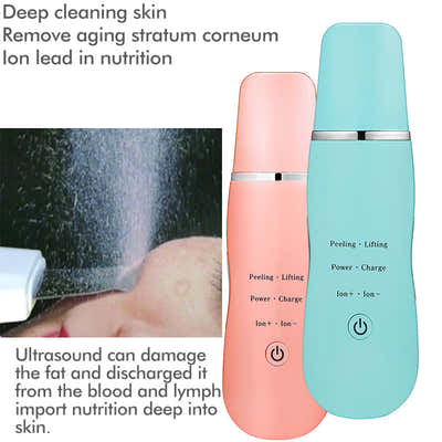 DS NA Ultrasonic Skin Scrubber - Cleansing, Peeling, Lifting & Ion Infusion