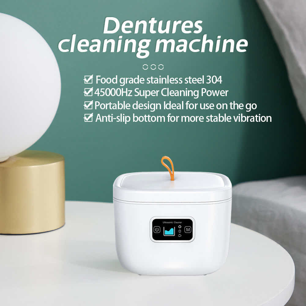 DS NA Professional Ultrasonic Cleaner with UV Light - 45000Hz for Dentures