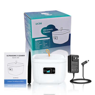 DS NA Professional Ultrasonic Cleaner with UV Light - 45000Hz for Dentures - Wh