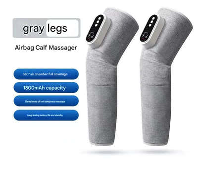 DS NA Rechargeable Air Compression Leg Massager with Heat Therapy for Knee, Calf