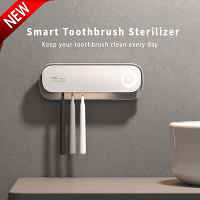 DS NA Smart UVC Toothbrush Sterilizer & Holder with Heat Drying, Radar Sensor