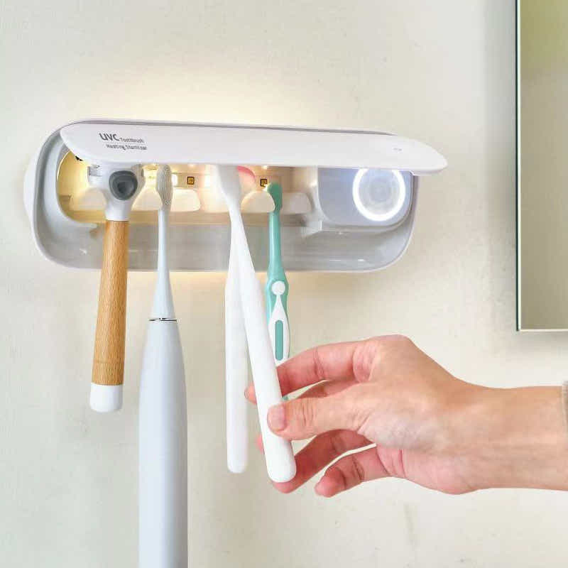 DS NA Smart UVC Toothbrush Sterilizer & Holder with Heat Drying, Radar Sensor