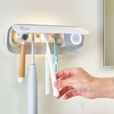 DS NA Smart UVC Toothbrush Sterilizer & Holder with Heat Drying, Radar Sensor