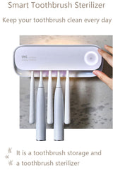 DS NA Smart UVC Toothbrush Sterilizer & Holder with Heat Drying, Radar Sensor