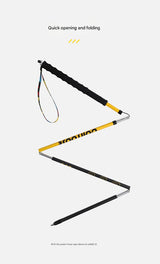 DS NA Ultralight Carbon Fiber Foldable Poles – Blue (Trail Running & Hiking)