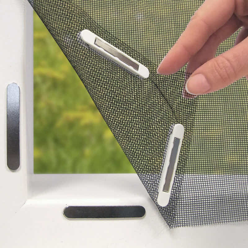 DS NA 3-Piece DIY Magnetic Window Screen Kit: Fine Mesh Insect Net (No-Drill Rq)