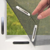 DS NA 3-Piece DIY Magnetic Window Screen Kit: Fine Mesh Insect Net (No-Drill Rq)