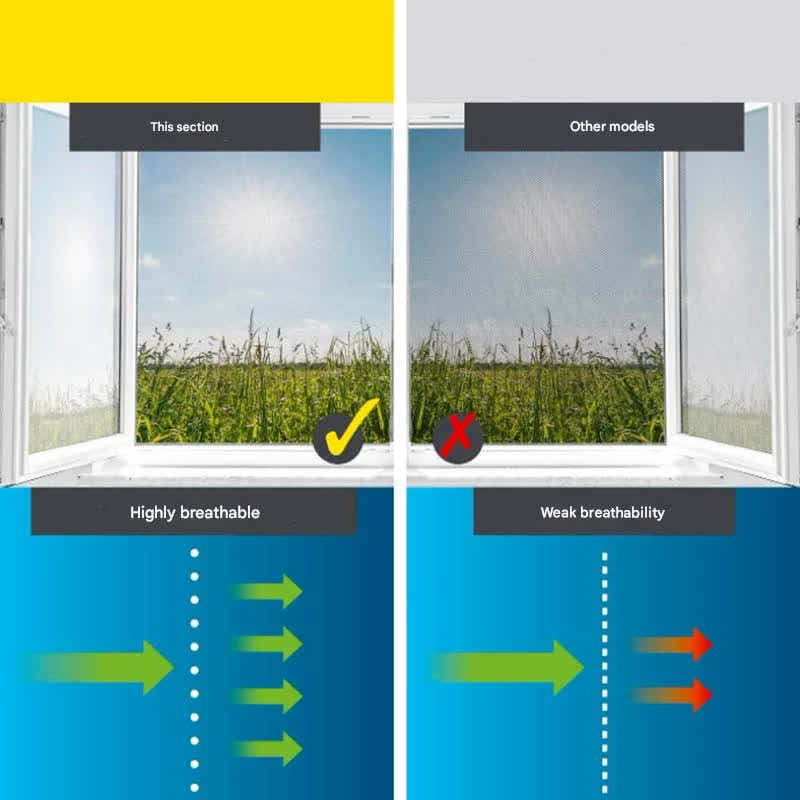 DS NA 3-Piece DIY Magnetic Window Screen Kit: Fine Mesh Insect Net (No-Drill Rq)