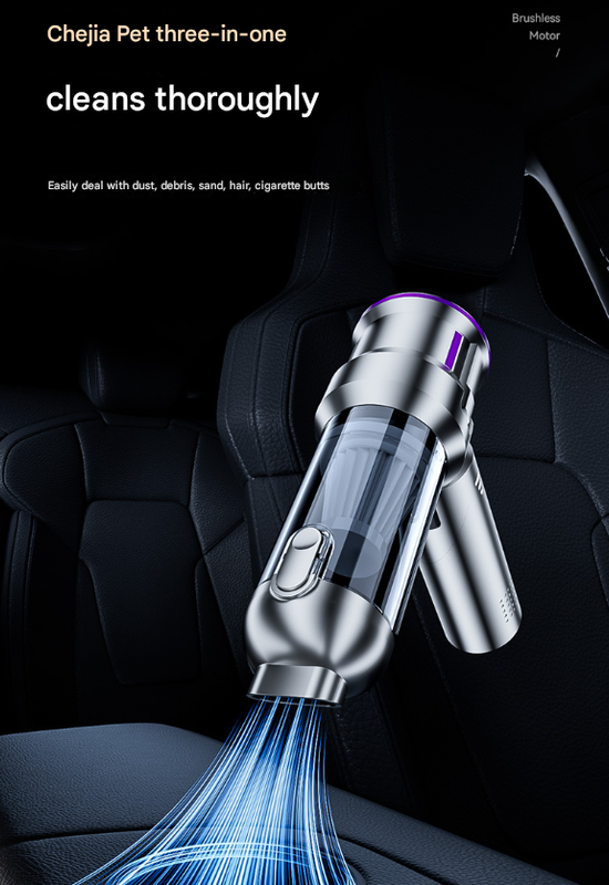 DS NA Silver & Purple 4-in-1 Cordless Handheld Vacuum Cleaner – Powerful 16000Pa