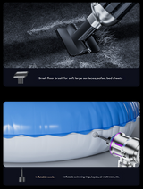 DS NA Silver & Purple 4-in-1 Cordless Handheld Vacuum Cleaner – Powerful 16000Pa