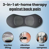 DS NA Dark Grey 3-in-1 Heated Back Stretcher with Vibration Massage & Traction