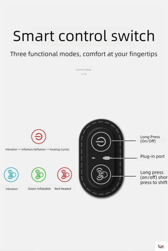 DS NA Dark Grey 3-in-1 Heated Back Stretcher with Vibration Massage & Traction
